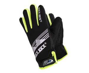 Rockjock Mens Thermal Grip Gloves (Black/Neon Lime) - GL593