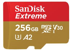 SanDisk Extreme 256GB (SDSQXA1-256G-GN6MA) microSDXC Class 10 V30 U3 UHS-I Card