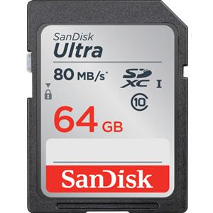 Sandisk - SDUNC064GGN6IN - 64GB Ultra SDXC Memory Card