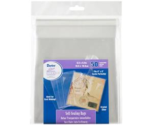 Self-Sealing Bags 50/Pkg-6.5&quotX6.5" Clear