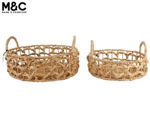 Set of 2 Maine & Crawford Lana Water Hyacinth Storage Baskets