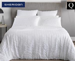 Sheridan Abelia Queen Bed Quilt Cover Set - White