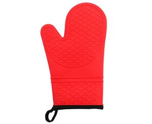 Silicone Kitchen Oven Mitts - Red 1 Pair