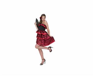Spanish Dancer Flamenco Dance The Night Away Adult Women Costume Outfit