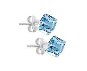 Sterling Silver Cube Earrings featuring SWAROVSKI Crystals