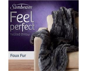 Sunbeam Faux Fur Heated Electric Throw - TR6100