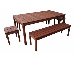 Supreme 5pc 1.8m Table & Bench Set