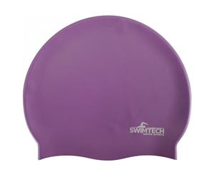 SwimTech Silicone Swim Cap Purple
