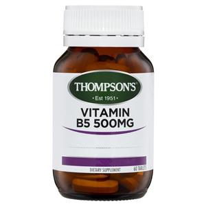 Thompson's B5 Pantothenic Acid 500mg 60 Tablets