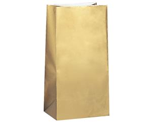 Unique Party Paper Party Bags (Pack Of 10) (Metallic Gold) - SG1751