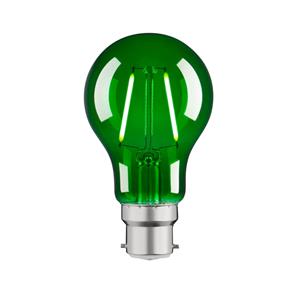 Verve 2W Green Coloured LED Filament BC Globe