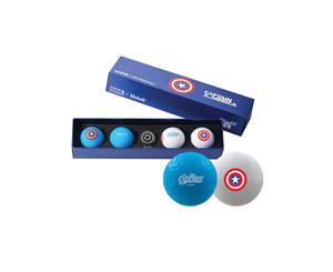 Volvik Marvel Golf Balls & Marker - 4 Pack Captain America - Unisex