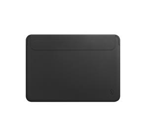 WIWU Laptop Sleeve Waterproof Laptop Bag Case for MacBook 12 13 13.3 15 PU Leather Notebook Case Skin Pro2-Black