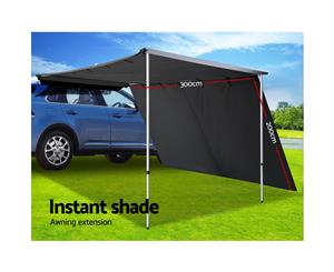 Weisshorn 3MX2M Car Side Awning Extension Roof Rack Top Tent Shade Cover 4X4 4WD