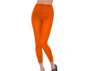 Women's Footless Tights Colourful Dance Hosiery Stockings - Orange