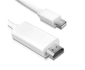2m Mini DisplayPort DP to HDMI Cable Display Port For Microsoft Surface Pro/Macbook Pro/Macbook Air/iMac (White)