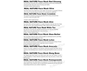 5 x The Face Shop Real Nature #Lemon Sheet Mask