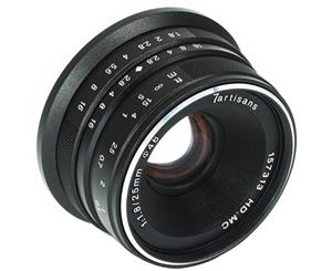 7artisans Photoelectric 25mm f/1.8 Lens for Panasonic/Olympus M43 - Black
