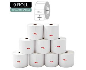 9 Rolls Thermal Label - Core 25mm x 500pcs