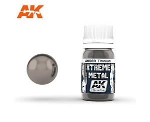 AK Interactive AK669 Xtreme Metal Titanium Paint 30mL