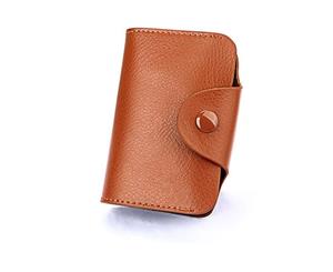 Acelure Leather Organ Card Holder Wallet - Orange
