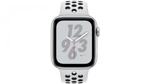 Apple Watch Nike+ Series 4 - 44mm Silver Aluminium Case with Pure Platinum/Black Nike Sport Band - GPS