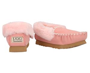 Bluestar Women's Premium Australian Sheepskin Ugg Moccasin - Pink