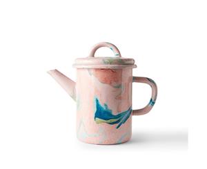 Bornn Enamelware Marble Teapot 600ml Blush