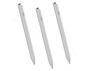 Catzon P3 3 Packs Capacitor Pen Apple Pencil Touch Pen Capacitive Rechargeable Stylus For iPad/Samsung Tablet PC - White