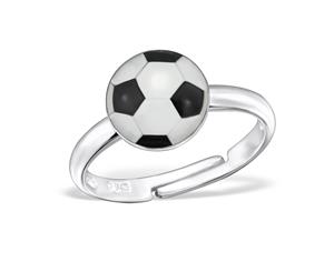 Children's Silver Soccer Ring