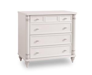 Cilek Romantic White Wood Chest of Drawer Dresser