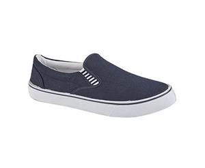 Dek Boys Gusset Casual Canvas Yachting Shoes (Navy Blue) - DF626