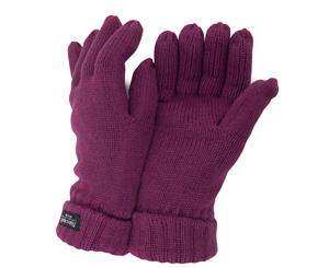 Floso Ladies/Womens Thinsulate Winter Knitted Gloves (3M 40G) (Raspberry) - GL195