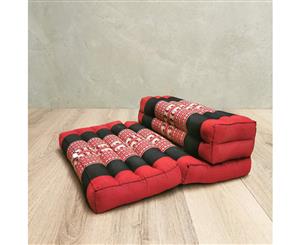 Foldable Thai Meditation Cushion floor Yoga Seat mat Kapok Zafu Zabuton Red Ele