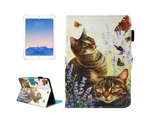 For iPad 20182017 Wallet CaseCats Butterflies Smart Durable Leather Cover
