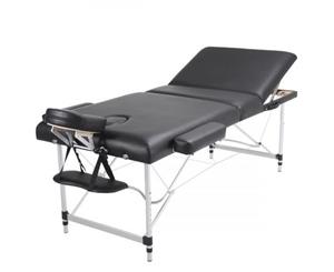 Genki Portable Aluminium Massage Bed - Black