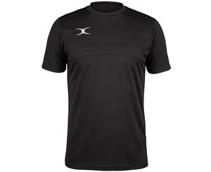 Gilbert Rugby Mens Photon Polyester Breathable T Shirt Tee - Black