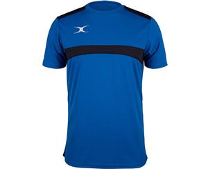 Gilbert Rugby Mens Photon Polyester Breathable T Shirt Tee - Royal/ Dark Navy