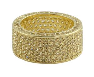 Iced Out Bling Micro Pave Ring - 360 ETERNITY lemonade