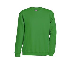 James And Nicholson Childrens/Kids Round Heavy Sweatshirt (Lime Green) - FU481