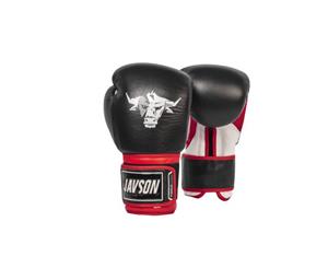 Javson Boxing Gloves Leather Training Fight Punch Bag MMA Sparring Kickboxing UFC AU - Black
