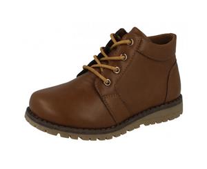 Jcdees Boys Trendy Lace Up Ankle Boots (Brown) - KM648