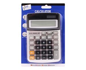 Just Stationery Midi Calculator 8 Digits (White/Black) - SG12061