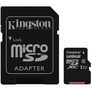 Kingston Canvas Select (SDCS/128GB) 128GB microSDHC + SD Adapter
