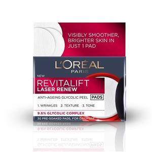 L'Oreal Paris Revitalift Laser Renew Anti Ageing Glycolic Peel 30 Pads