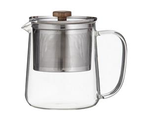 Leaf & Bean 1.2L Glass Tea Filter Coffee Pot w Stainless Steel Dual Infuser