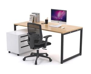 Litewall Evolve - Modern Office Desk Office Furniture [1600L x 800W] - maple none