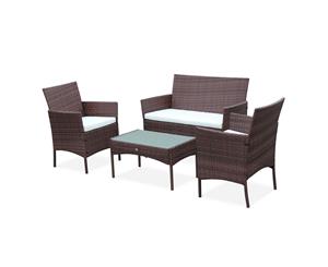 MOLTES 4 Seater Outdoor Lounge Set | Exists in 3 COLOURS - Brown/Ecru