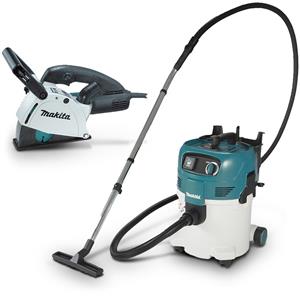 Makita 2 Piece Vacuum Cleaner Dust Extractor & Wall Chaser Kit SG1251JVC30M