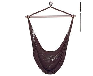Mexican Style Crochet Hammock Sling Chair Chocolate Colour